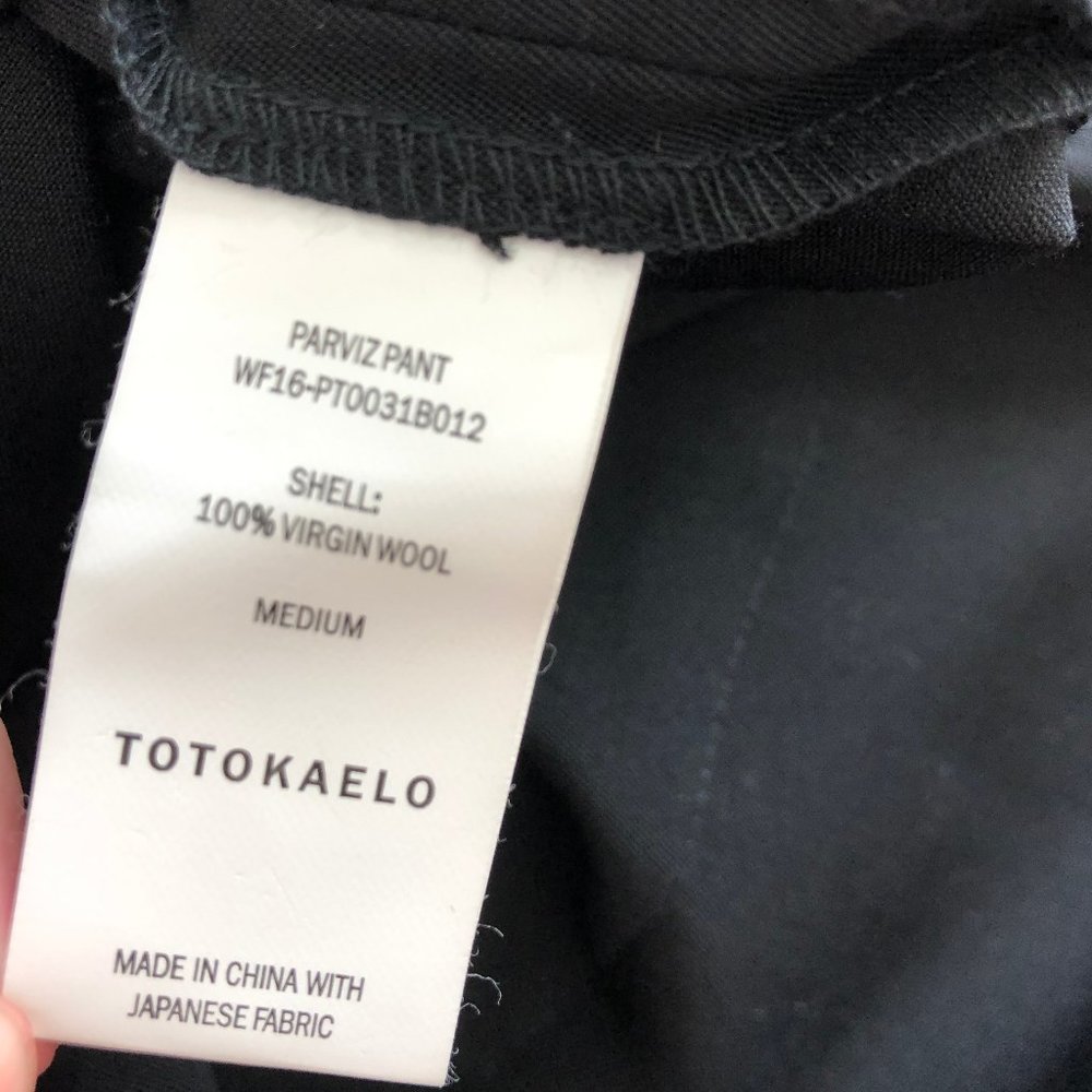 Totokaelo Black Parviz Pant Paperbag Waist Belted - Picture 5 of 7